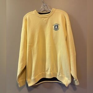 Yellow Baseball Crewneck Sweater